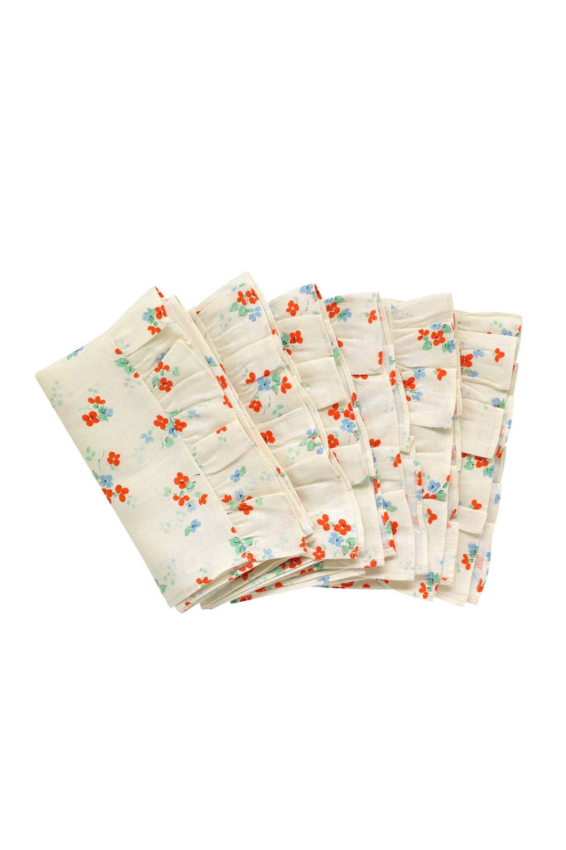 YOLKE's Blossom Print Linen Napkin